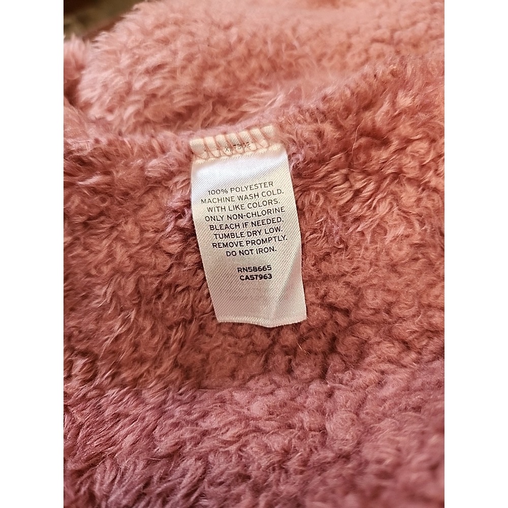 NORDSTROM Lingerie Pink Plush Faux Sherpa Lined Trim XXL Belted Wrap Robe - Picture 5 of 6